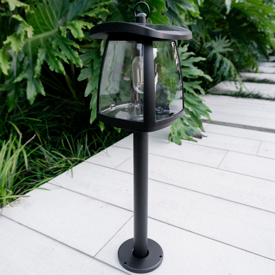 GSS Solar Post Light, with Adjustable Pier Mount Base Waterproof IP65 for Garden